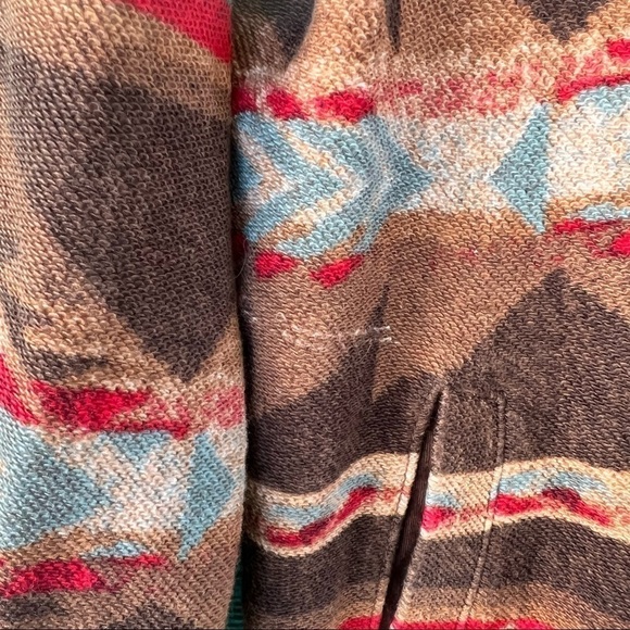 RALPH LAUREN JEANS SHERPA COLLAR NATIVE PRINT LIGHTWEIGHT ZIP JACKET SIZE MEDIUM - Picture 13 of 15